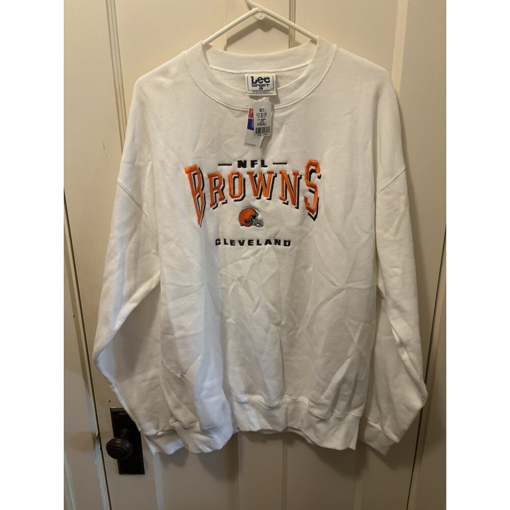 Vintage Lee Sport Cleveland Browns Crewneck Sweatshirt Unisex‎ Large - Picture 4 of 6